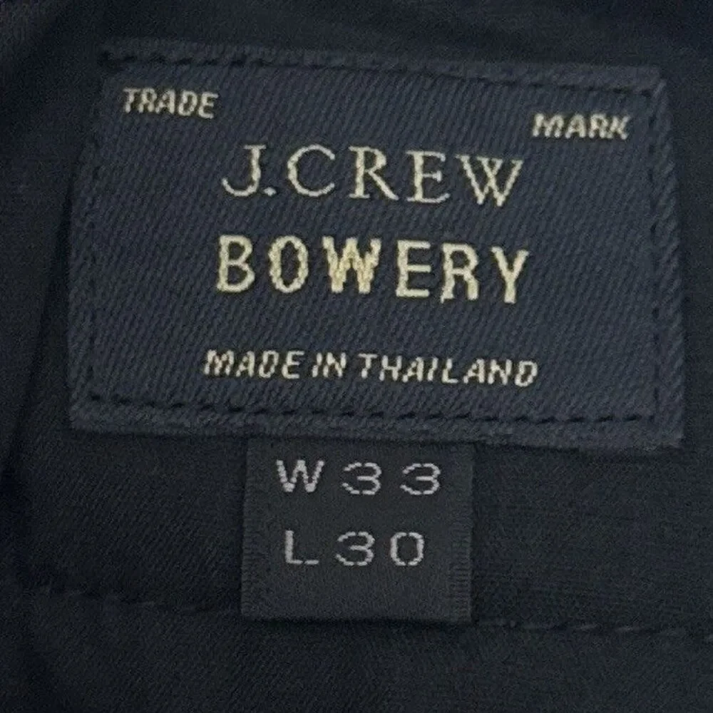 J.Crew Bowery Dress Pants Mens 33/30 Olive Green Wool Slim Fit G7124 Classic